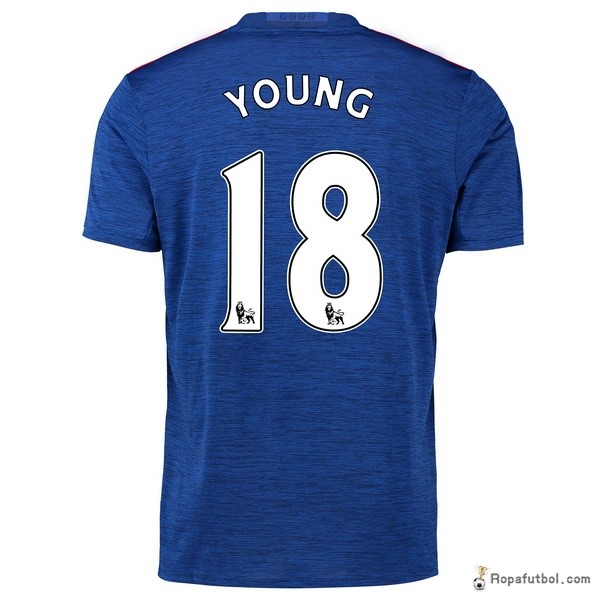 Camiseta Manchester United Replica Segunda Ropa Young 2016/17 Azul